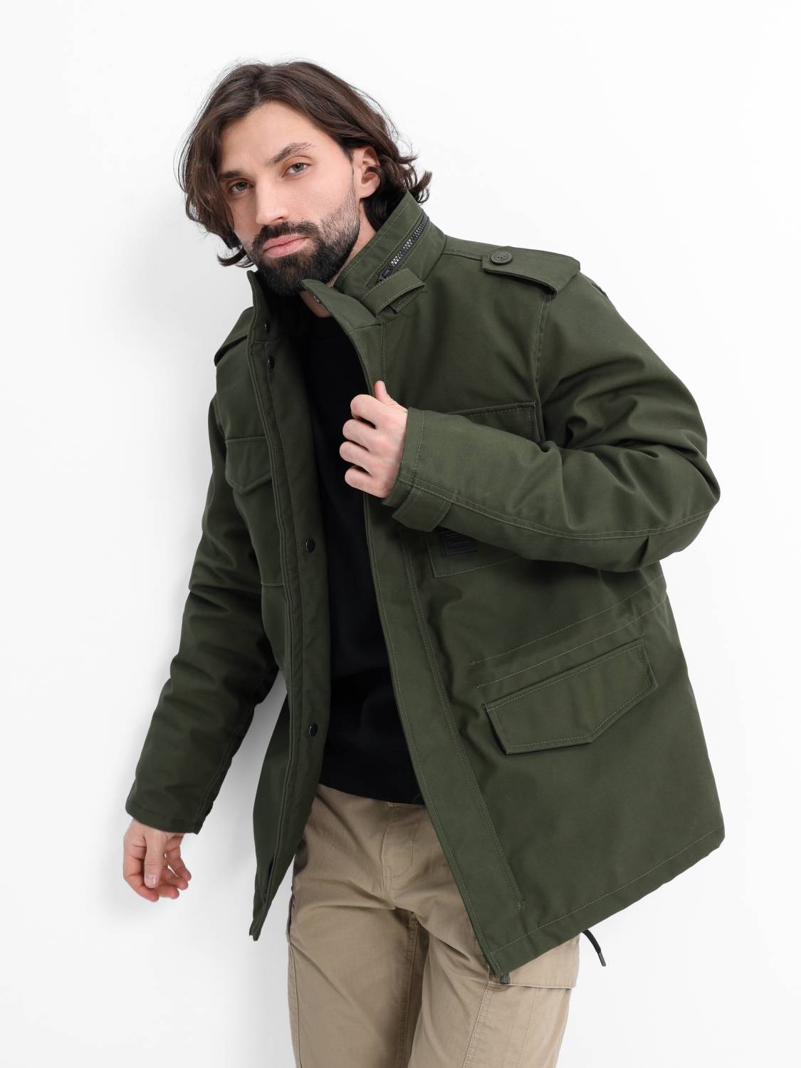 Куртка утепленная мужская "Brent" (Dark Olive) Vintage Industries