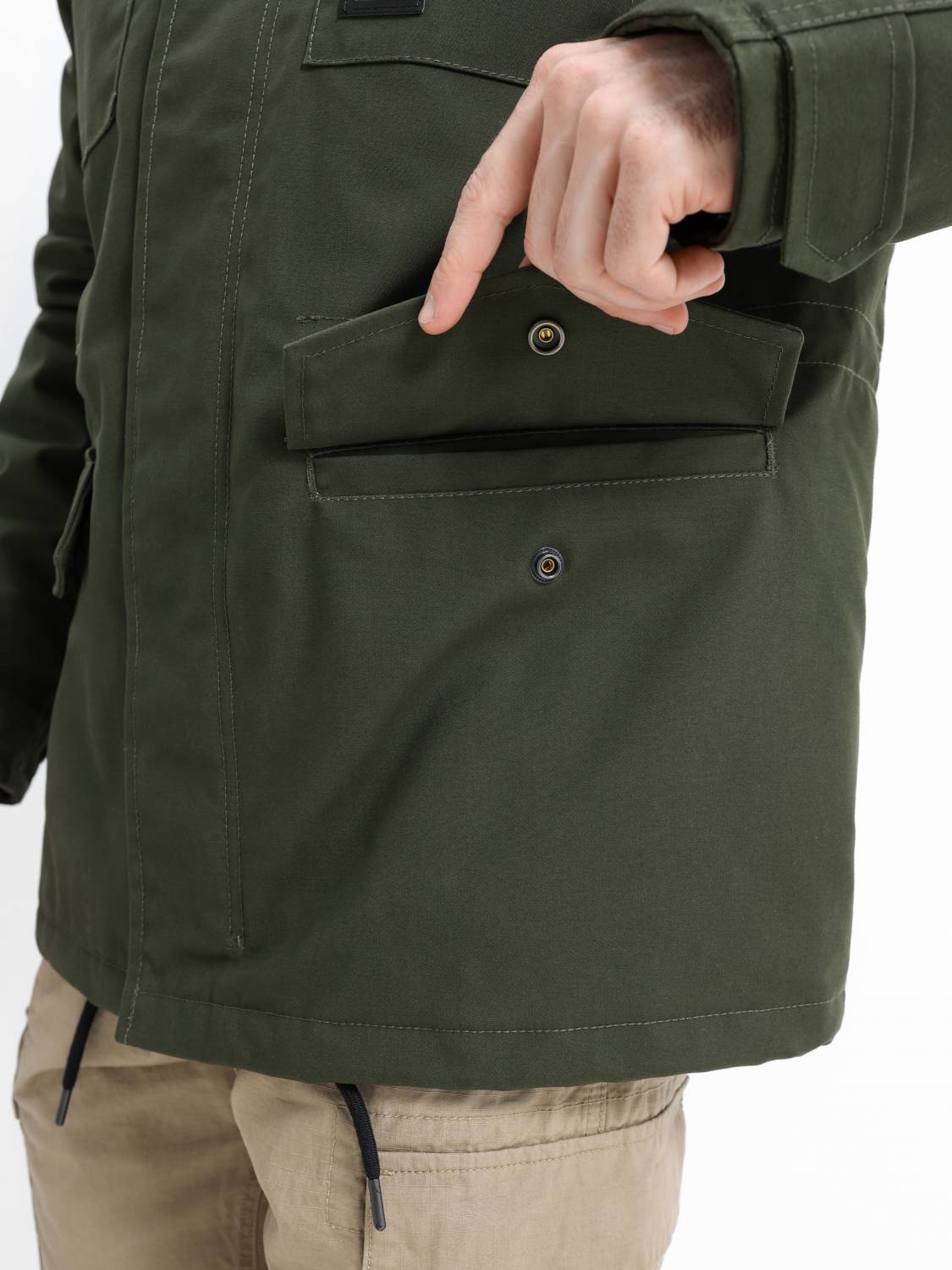 Куртка утепленная мужская "Brent" (Dark Olive) Vintage Industries