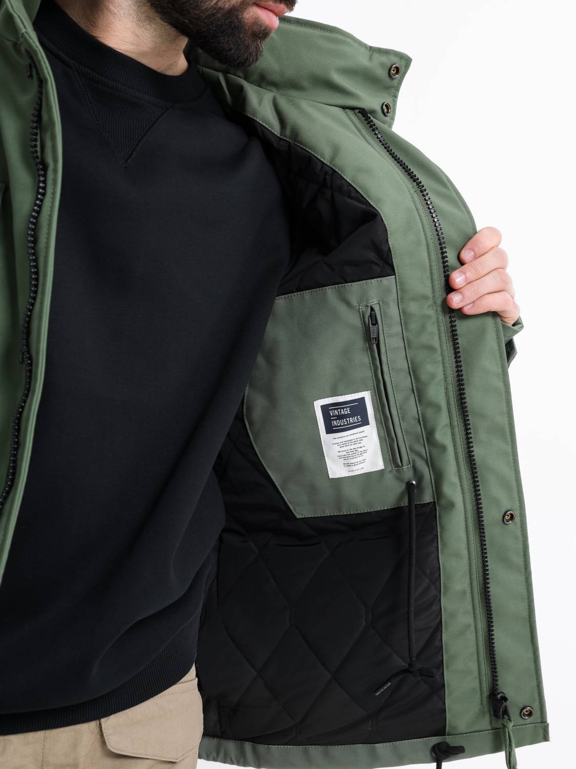 Куртка утепленная мужская "Brent" (Olive Drab) Vintage Industries