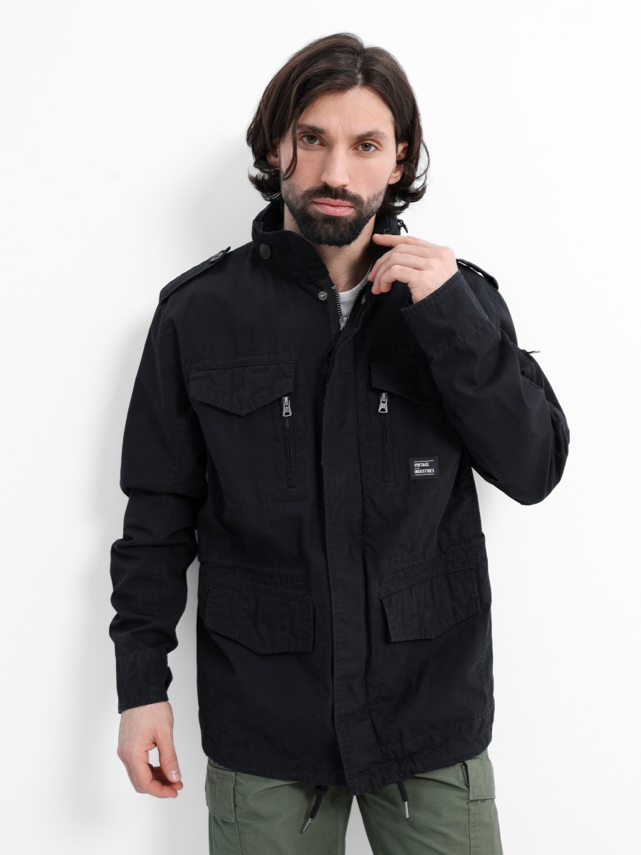Куртка / Ветровка мужская "Cranford" (Black) Vintage Industries