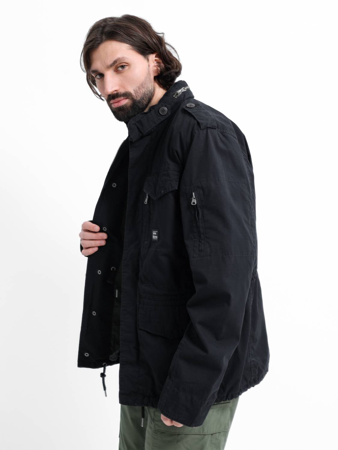 Куртка / Ветровка мужская "Cranford" (Black) Vintage Industries