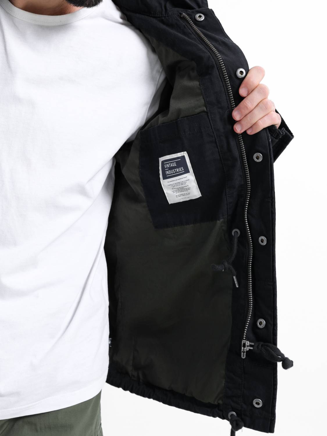 Куртка / Ветровка мужская "Cranford" (Black) Vintage Industries