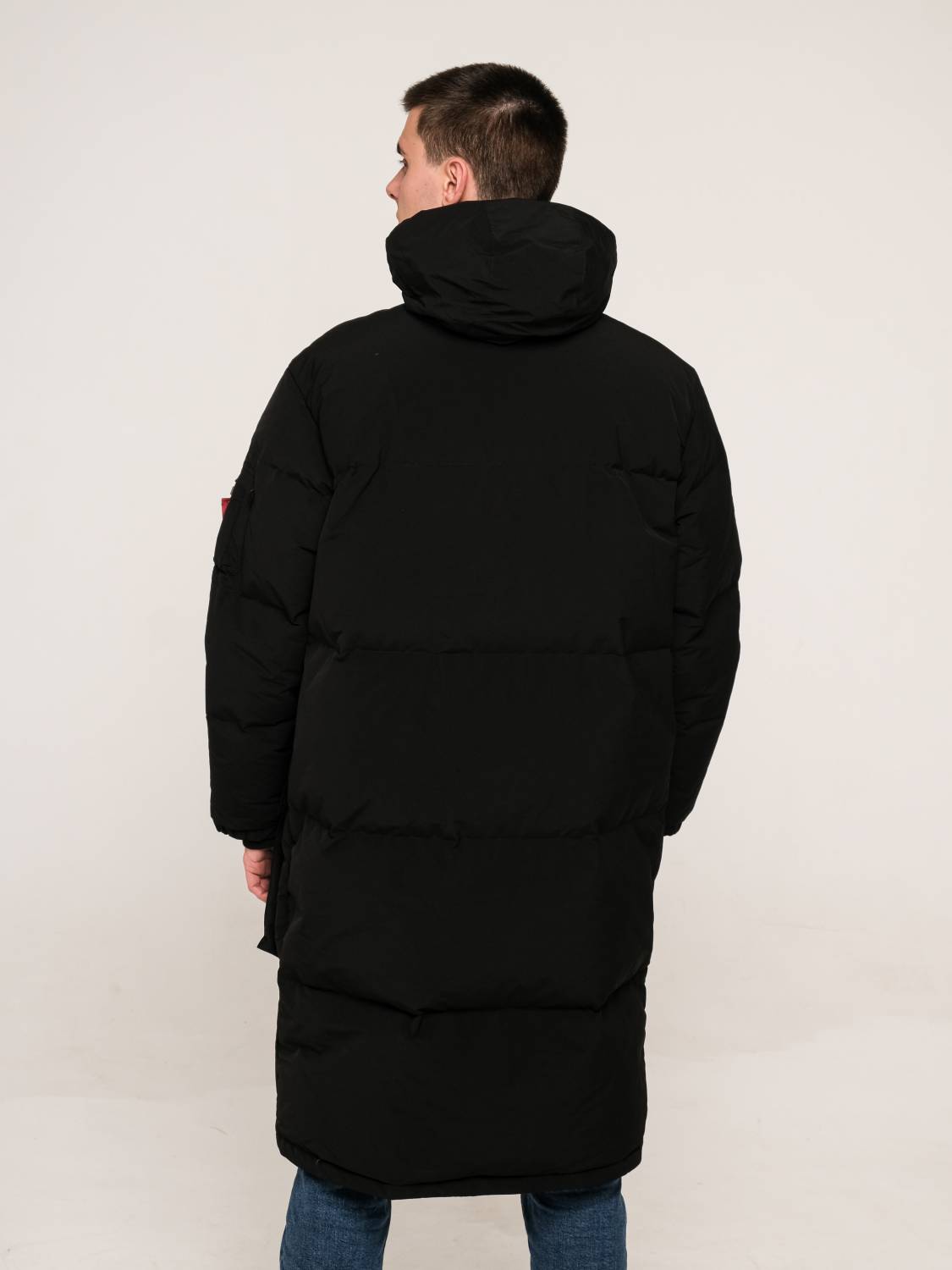 Пуховик / Парка теплая длинная мужская "Long Puffer Parka" (Black) Alpha Industries