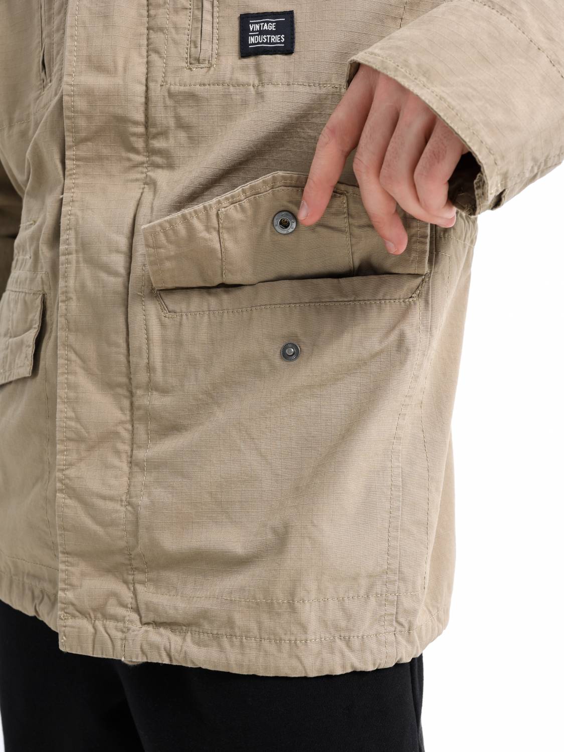 Куртка / Ветровка мужская "Cranford" (Dark Khaki) Vintage Industries