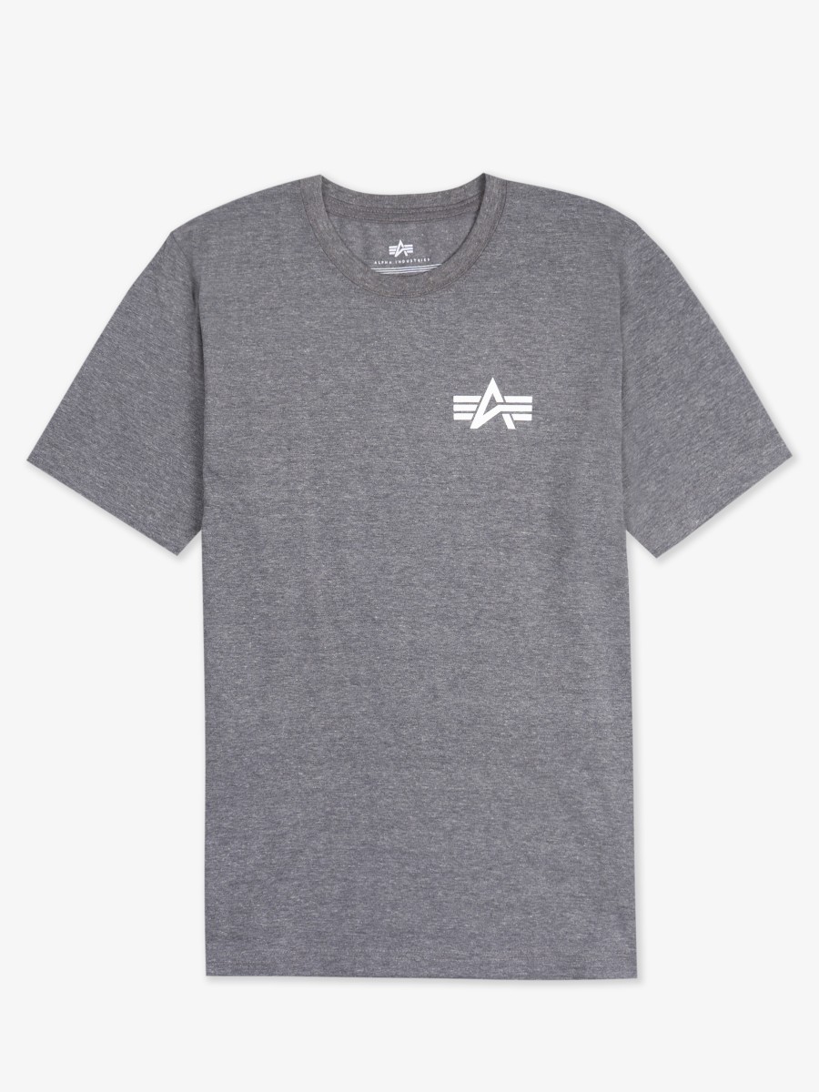 Футболка "Small Logo" (Medium Charcoal Heather) Alpha Industries 
