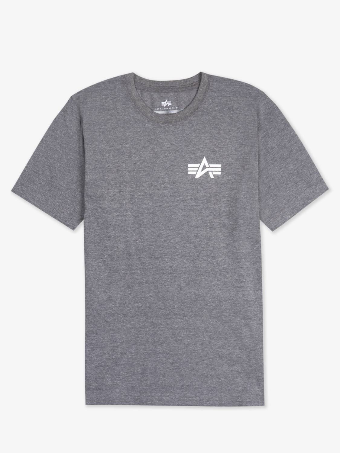 Футболка "Small Logo" (Medium Charcoal Heather) Alpha Industries 