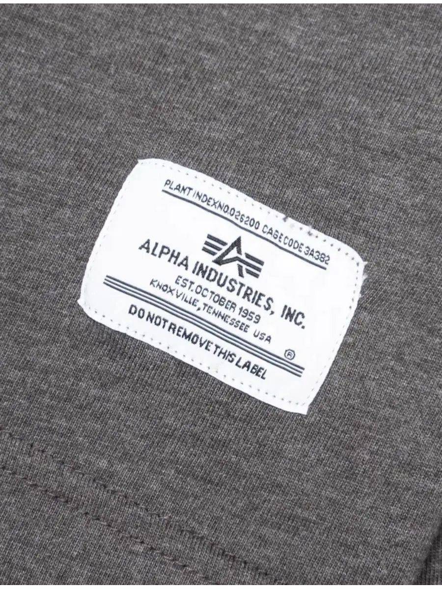 Футболка "Essential Tee" (Dark Charcoal Heather) Alpha Industries