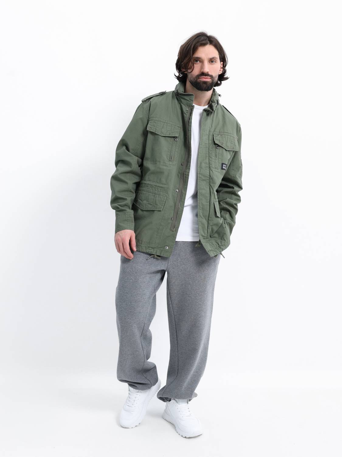 Куртка / Ветровка мужская "Cranford" (Olive Drab) Vintage Industries Куртка / Ветровка мужская "Cranford" (Olive Drab) Vintage Industries