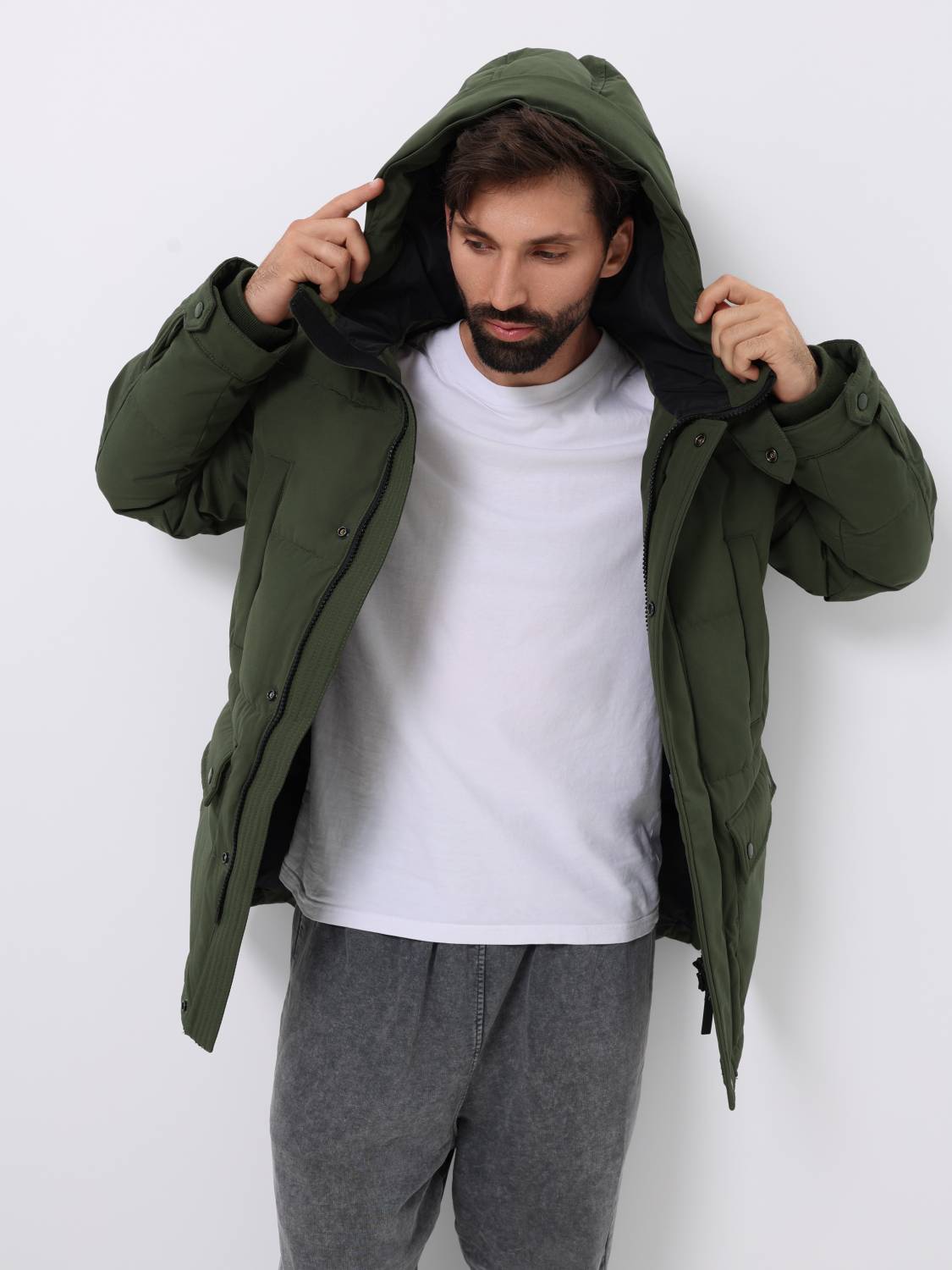 Куртка / Парка теплая пуховая мужская "Milo" (Drab) Vintage Industries Куртка / Парка теплая пуховая мужская "Milo" (Drab) Vintage Industries