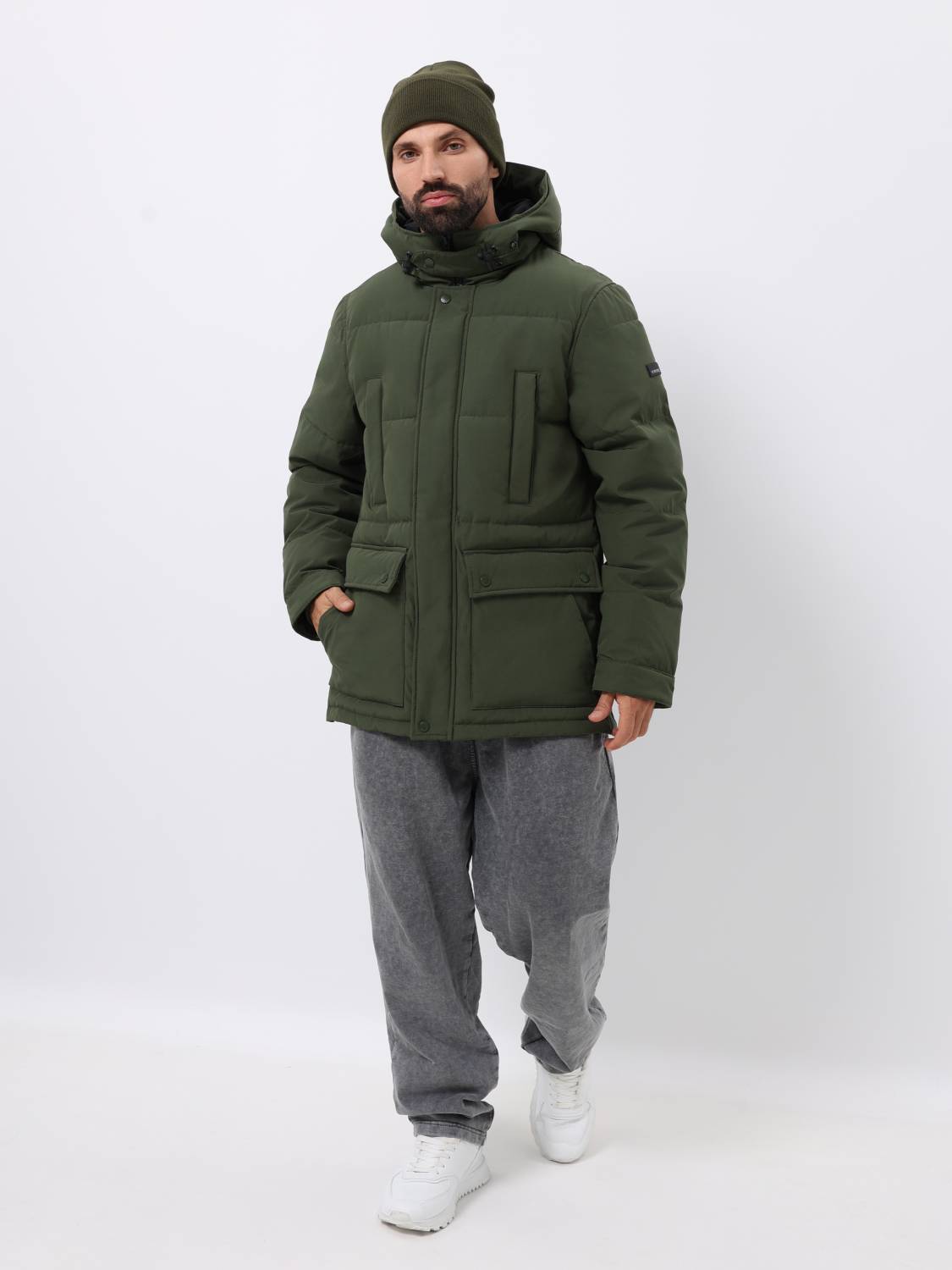 Куртка / Парка теплая пуховая мужская "Milo" (Drab) Vintage Industries Куртка / Парка теплая пуховая мужская "Milo" (Drab) Vintage Industries