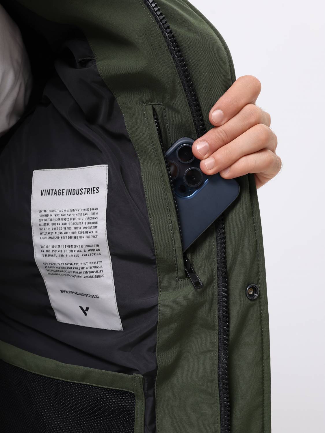 Куртка / Парка теплая пуховая мужская "Milo" (Drab) Vintage Industries Куртка / Парка теплая пуховая мужская "Milo" (Drab) Vintage Industries