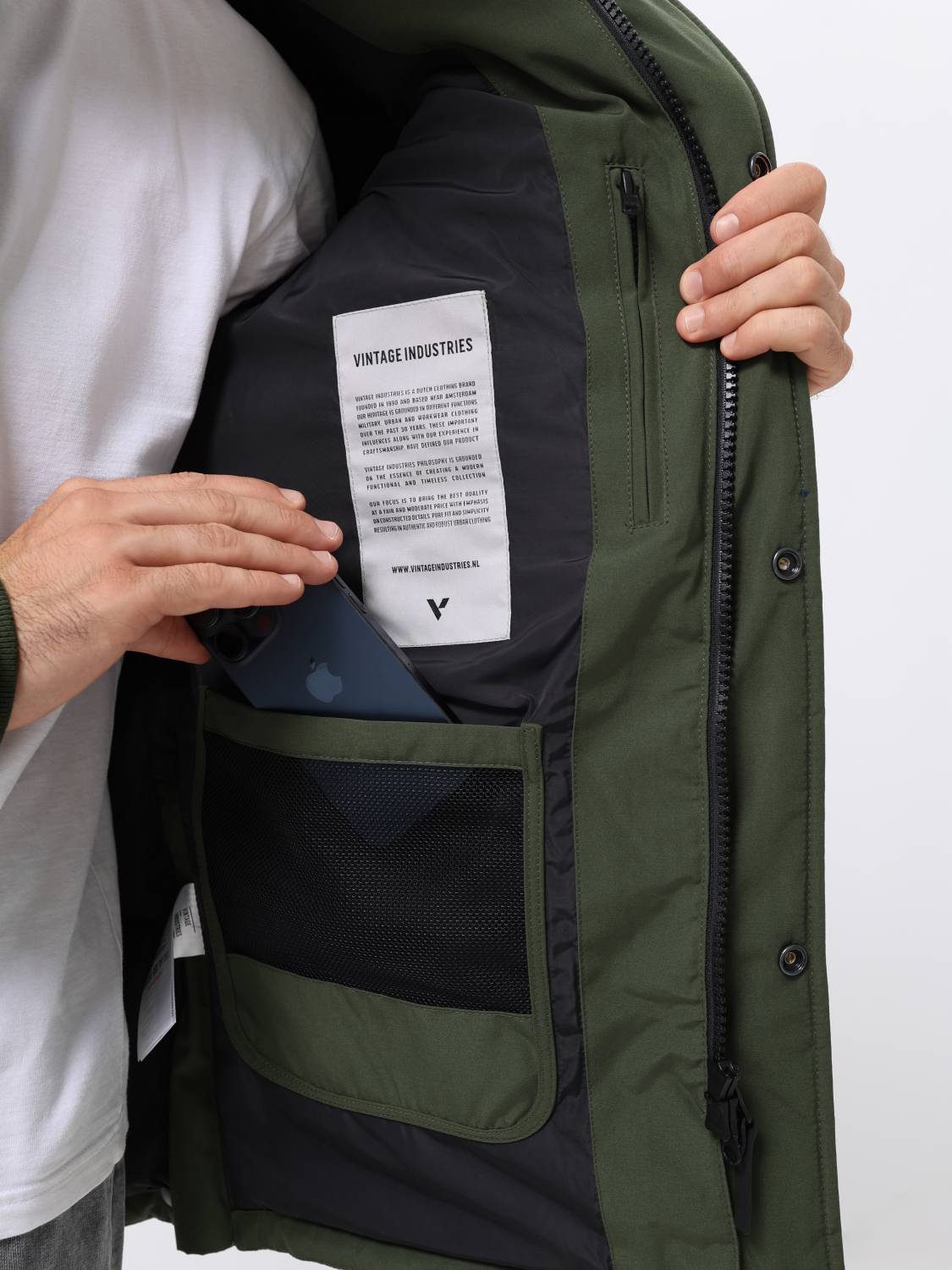 Куртка / Парка теплая пуховая мужская "Milo" (Drab) Vintage Industries Куртка / Парка теплая пуховая мужская "Milo" (Drab) Vintage Industries