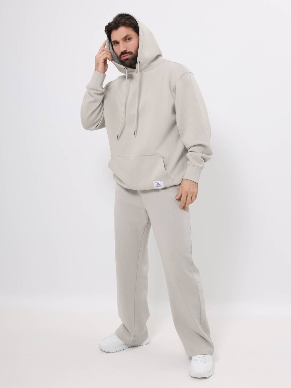 Худи / Толстовка "Essential French Hoodie Gen II" (Light Gray) Alpha Industries