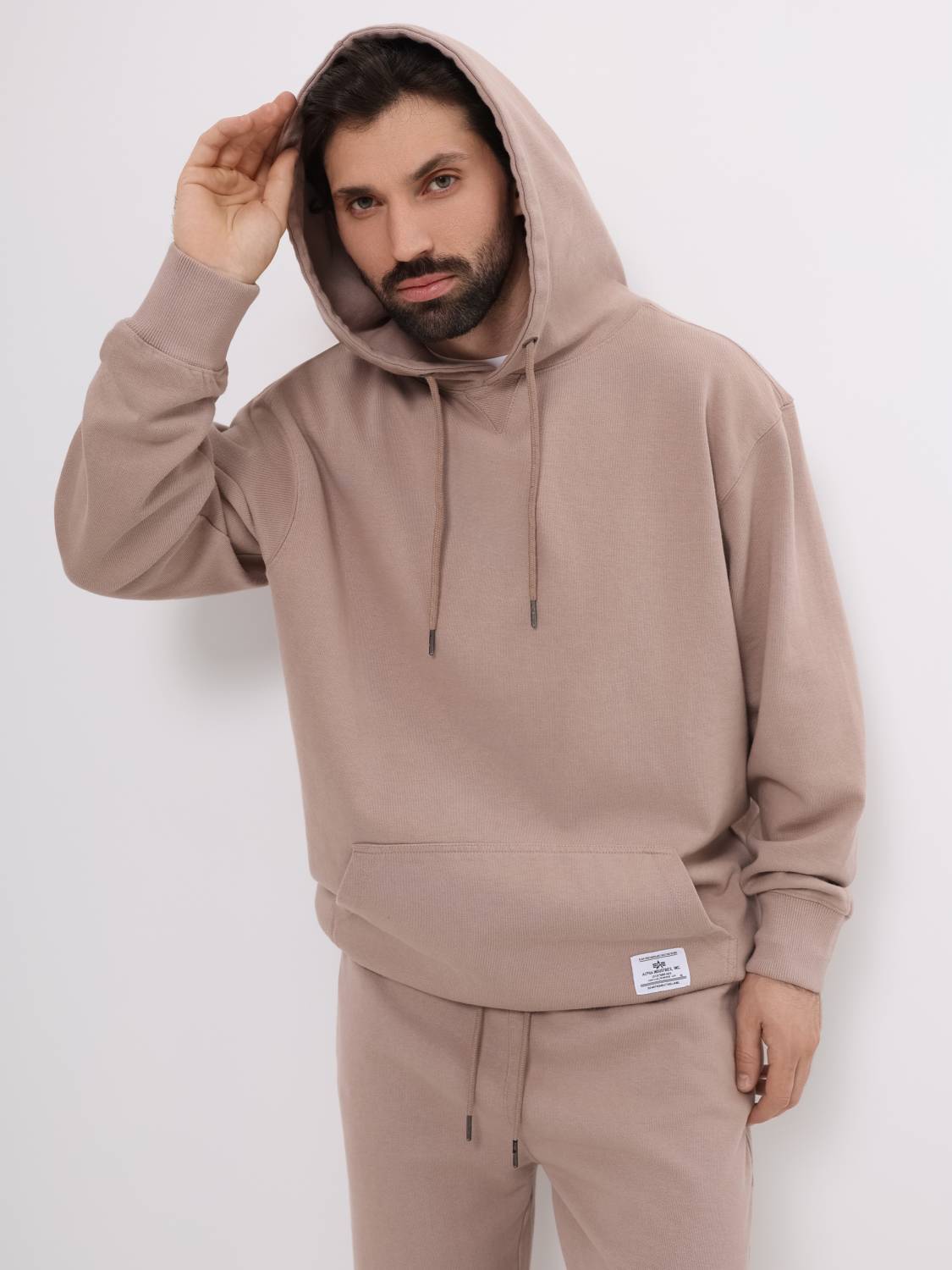 Худи / Толстовка "Essential French Hoodie Gen II" (Atlas Khaki) Alpha Industries