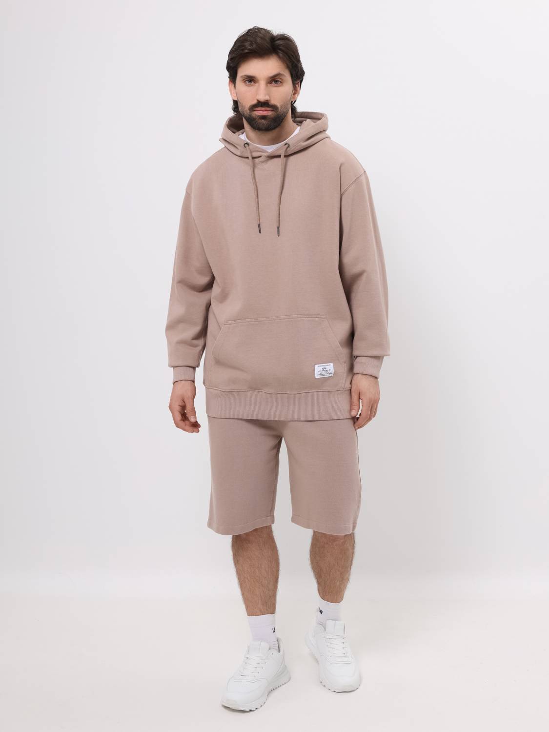 Худи / Толстовка "Essential French Hoodie Gen II" (Atlas Khaki) Alpha Industries