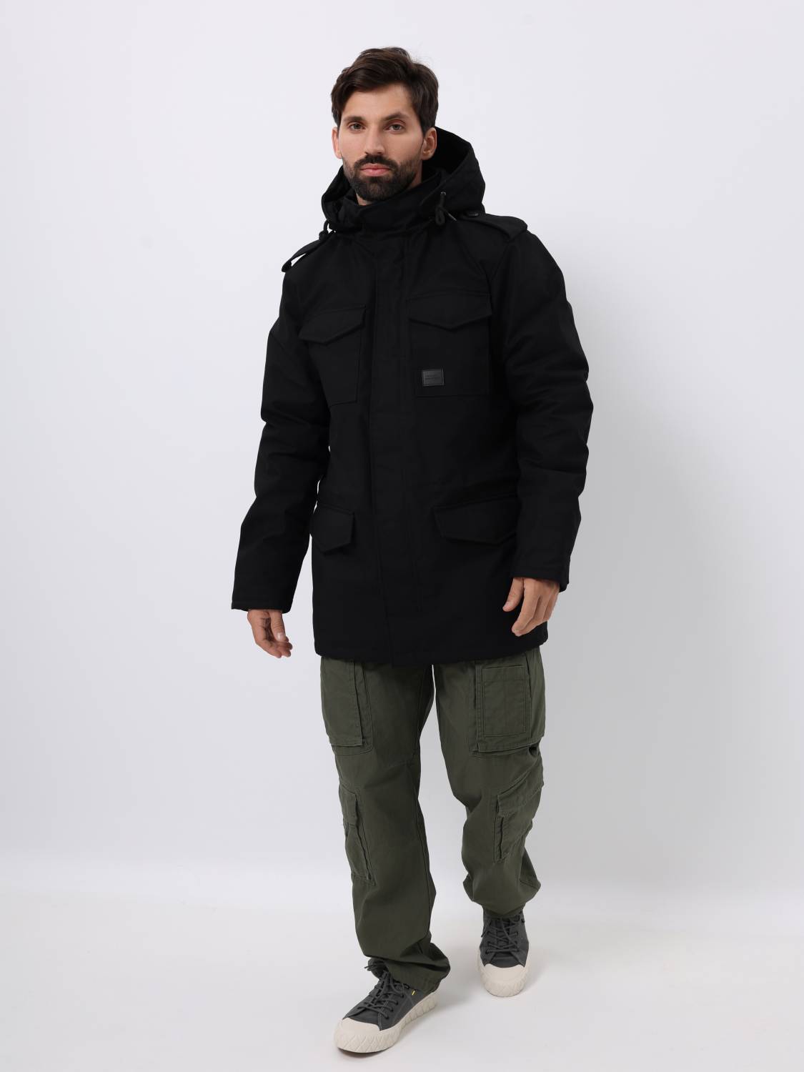 Куртка / Парка утепленная мужская "Darren" (Black) Vintage Industries
