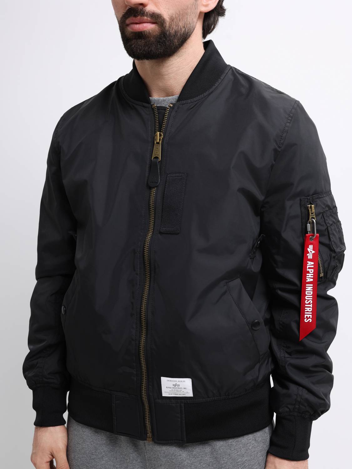 Куртка / Ветровка / Бомбер мужской "L-2B Skymaster Gen II" (Black) Alpha Industries