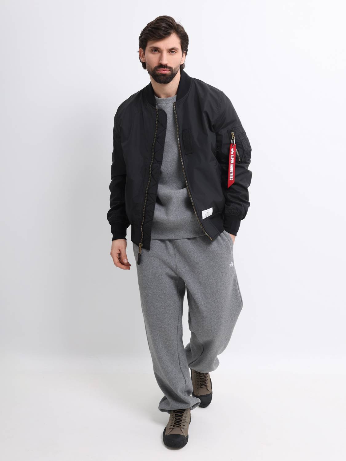 Куртка / Ветровка / Бомбер мужской "L-2B Skymaster Gen II" (Black) Alpha Industries