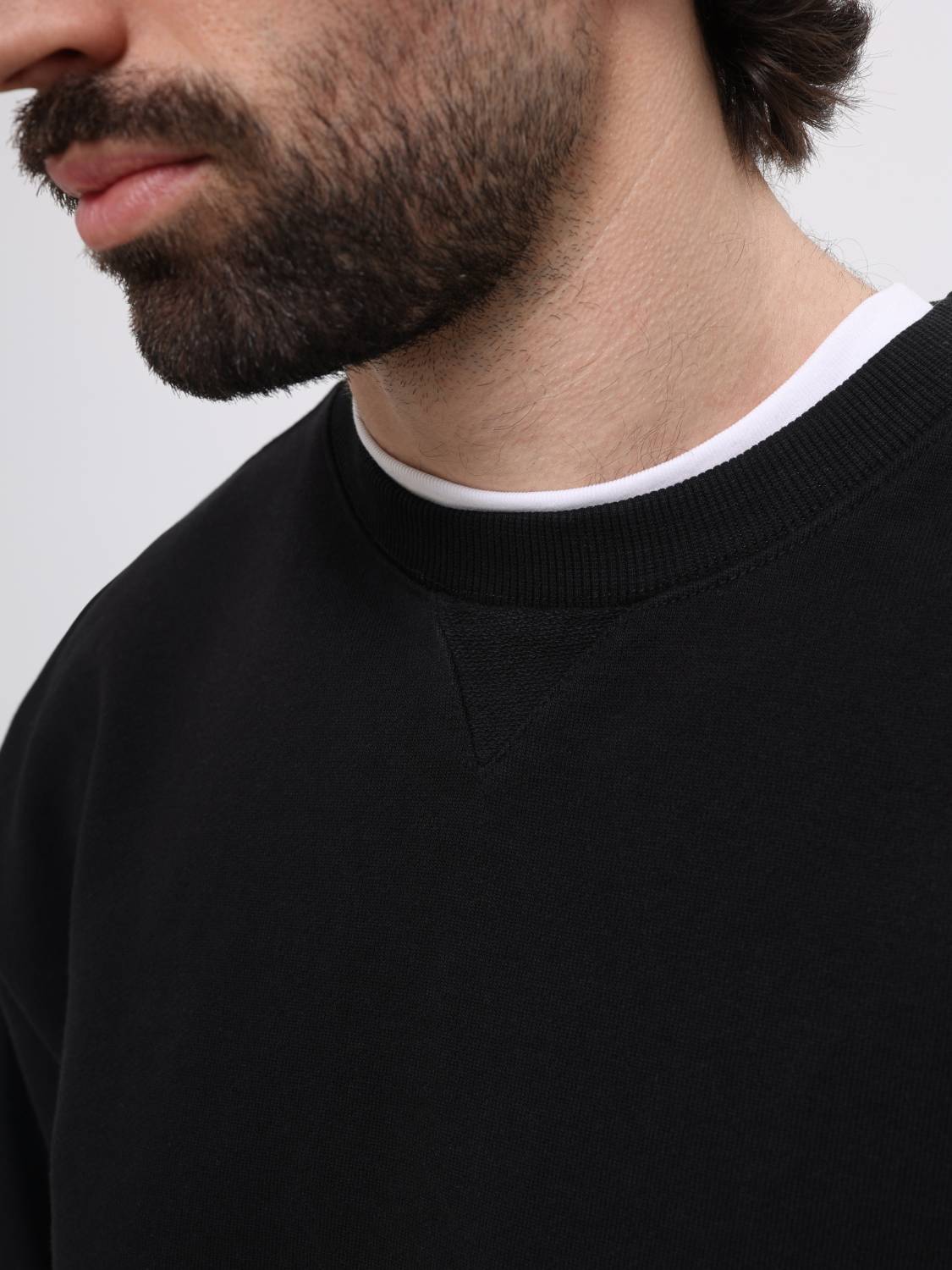 Свитшот / Толстовка "Essential French Crewneck Gen II" (Black) Alpha Industries