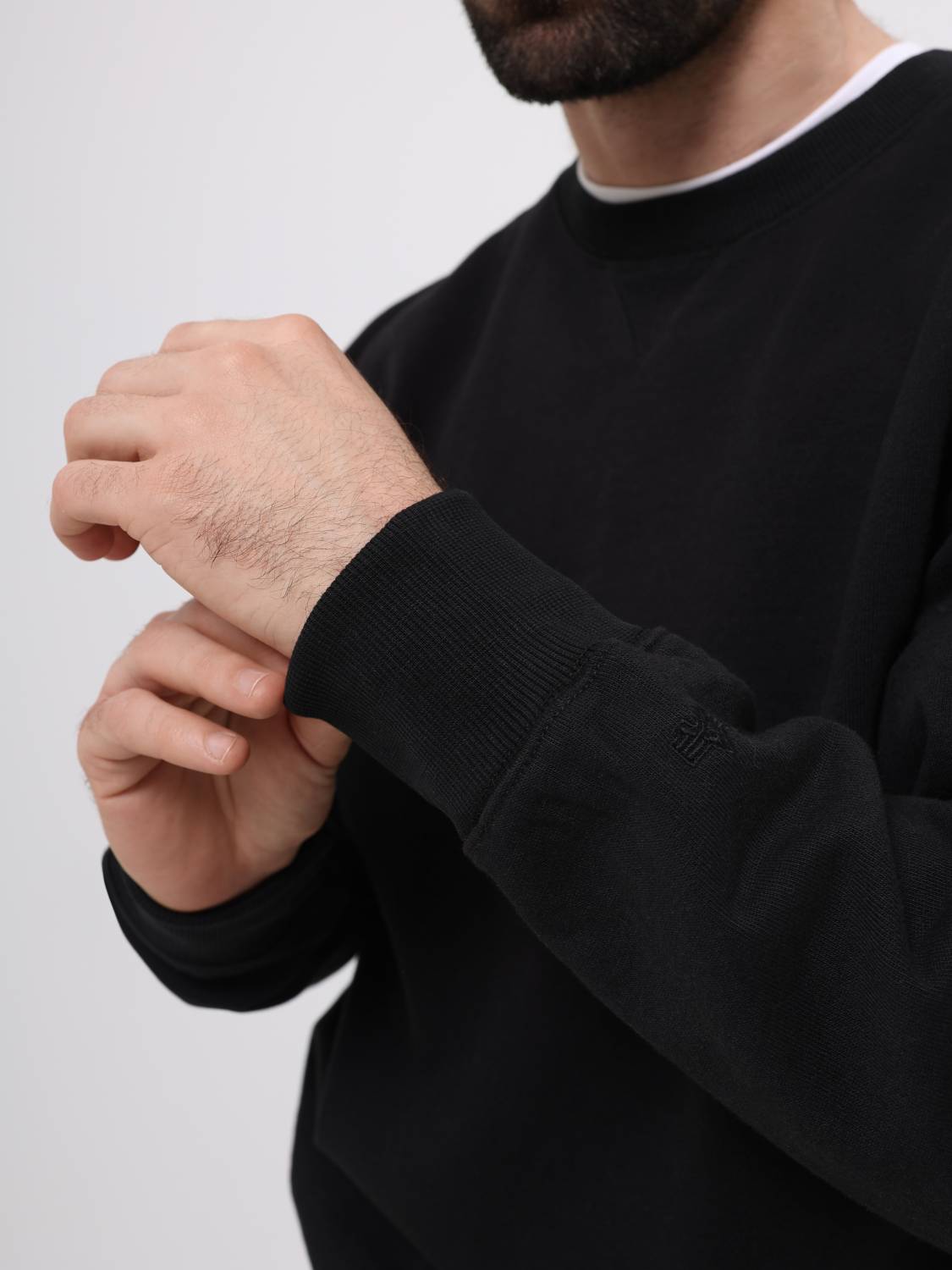 Свитшот / Толстовка "Essential French Crewneck Gen II" (Black) Alpha Industries