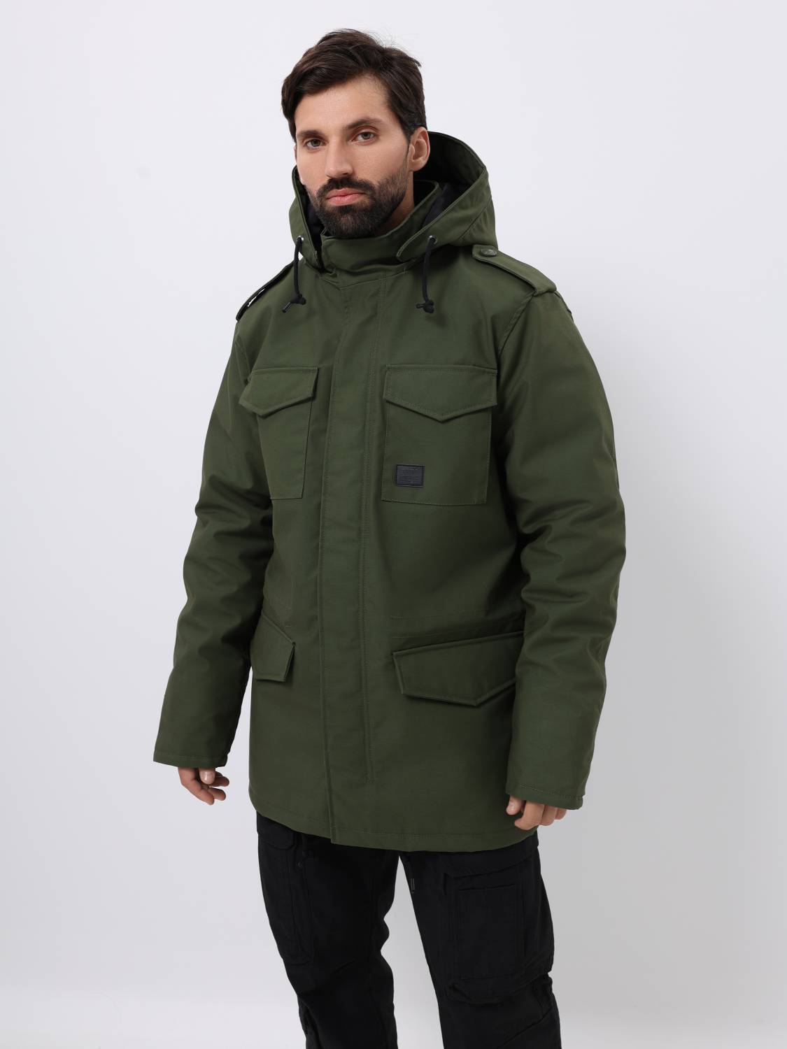 Куртка / Парка утепленная мужская "Darren" (Olive Drab) Vintage Industries
