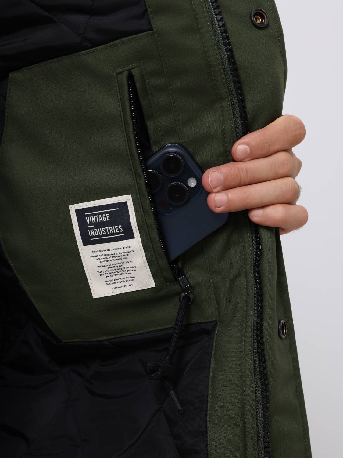 Куртка / Парка утепленная мужская "Darren" (Olive Drab) Vintage Industries Куртка / Парка утепленная мужская "Darren" (Olive Drab) Vintage Industries