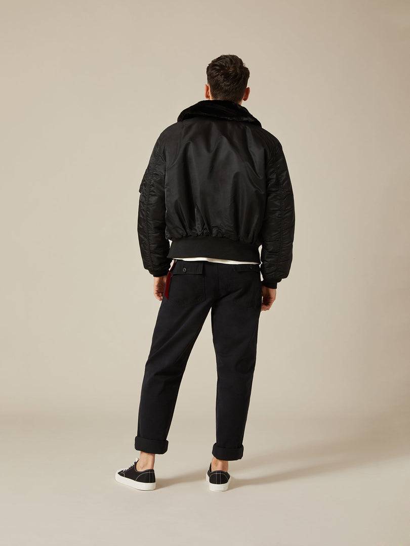 Куртка / Бомбер утепленный мужской ''B-15'' (Black) Alpha Industries