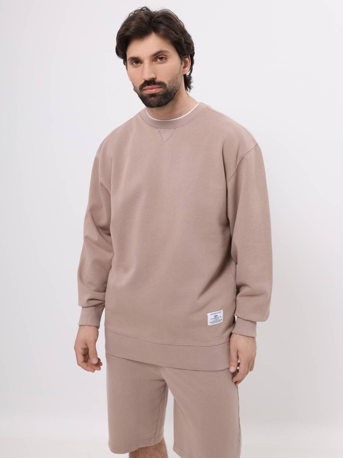 Свитшот / Толстовка "Essential French Crewneck Gen II" (Atlas Khaki) Alpha Industries
