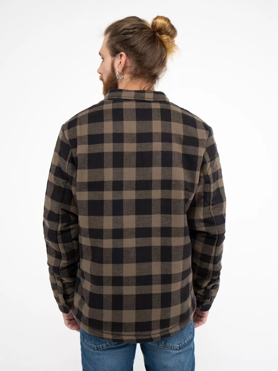Куртка-рубашка / Шерпа утепленная мужская ''Craft'' (Beige Check) Vintage Industries