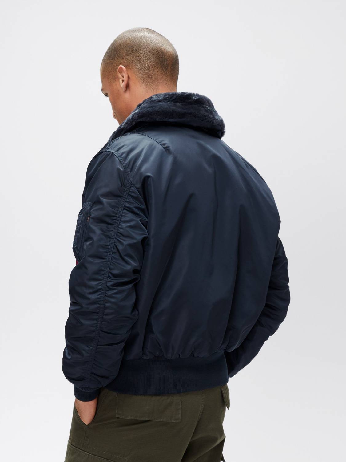 Куртка / Бомбер утепленный мужской ''B-15'' (Replica Blue) Alpha Industries