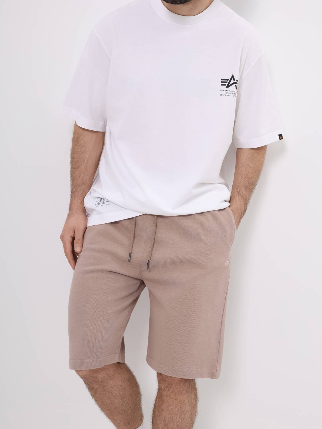 Шорты спортивные "Essential French Short'' (Atlas Khaki) Alpha Industries