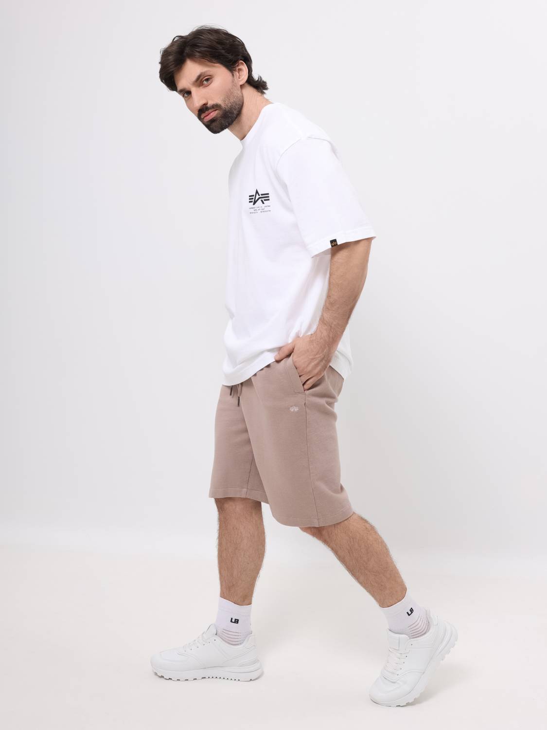 Шорты спортивные "Essential French Short'' (Atlas Khaki) Alpha Industries