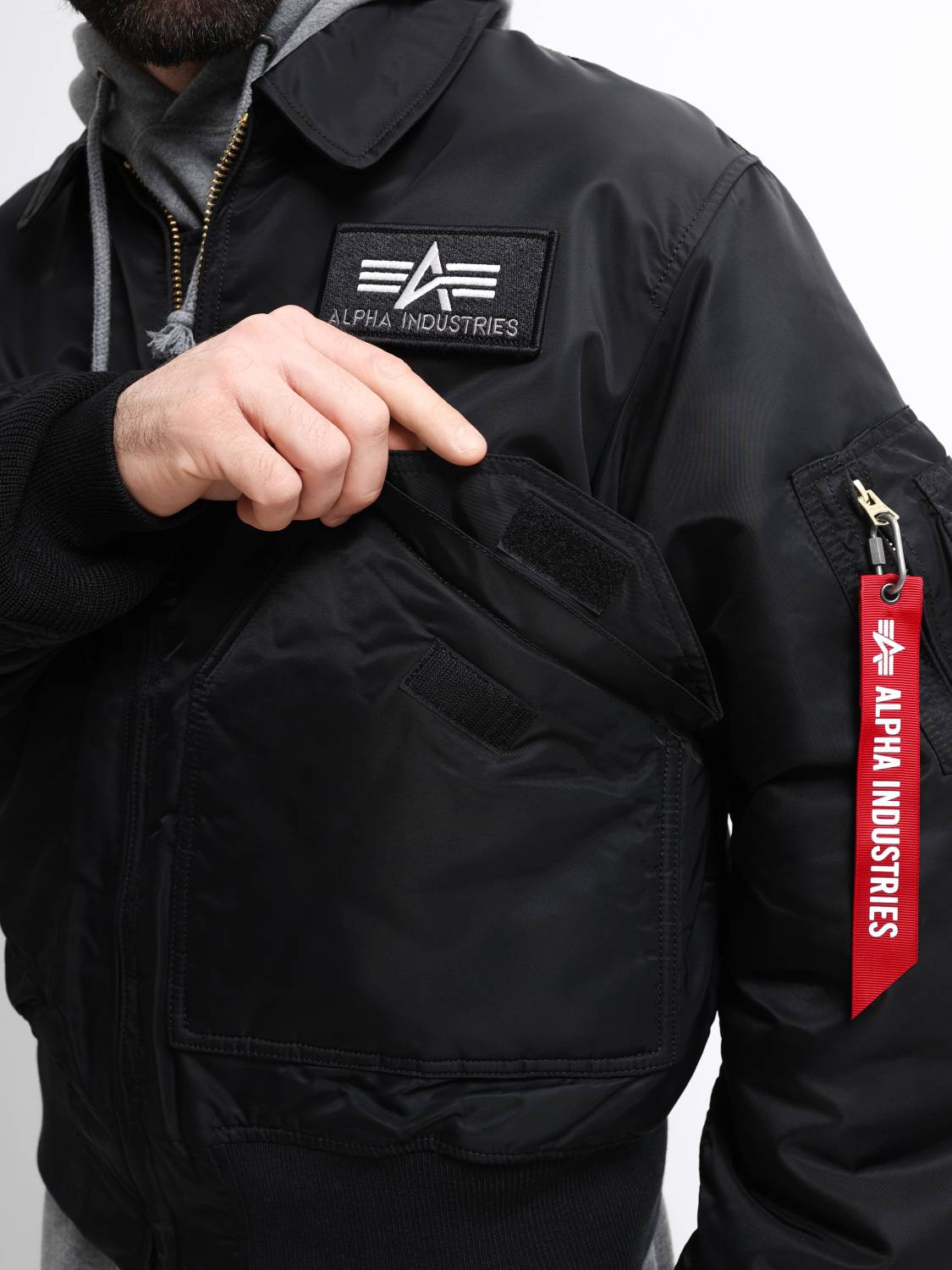 Куртка / Бомбер утепленный мужской "CWU 45/P" (Black) Alpha Industries