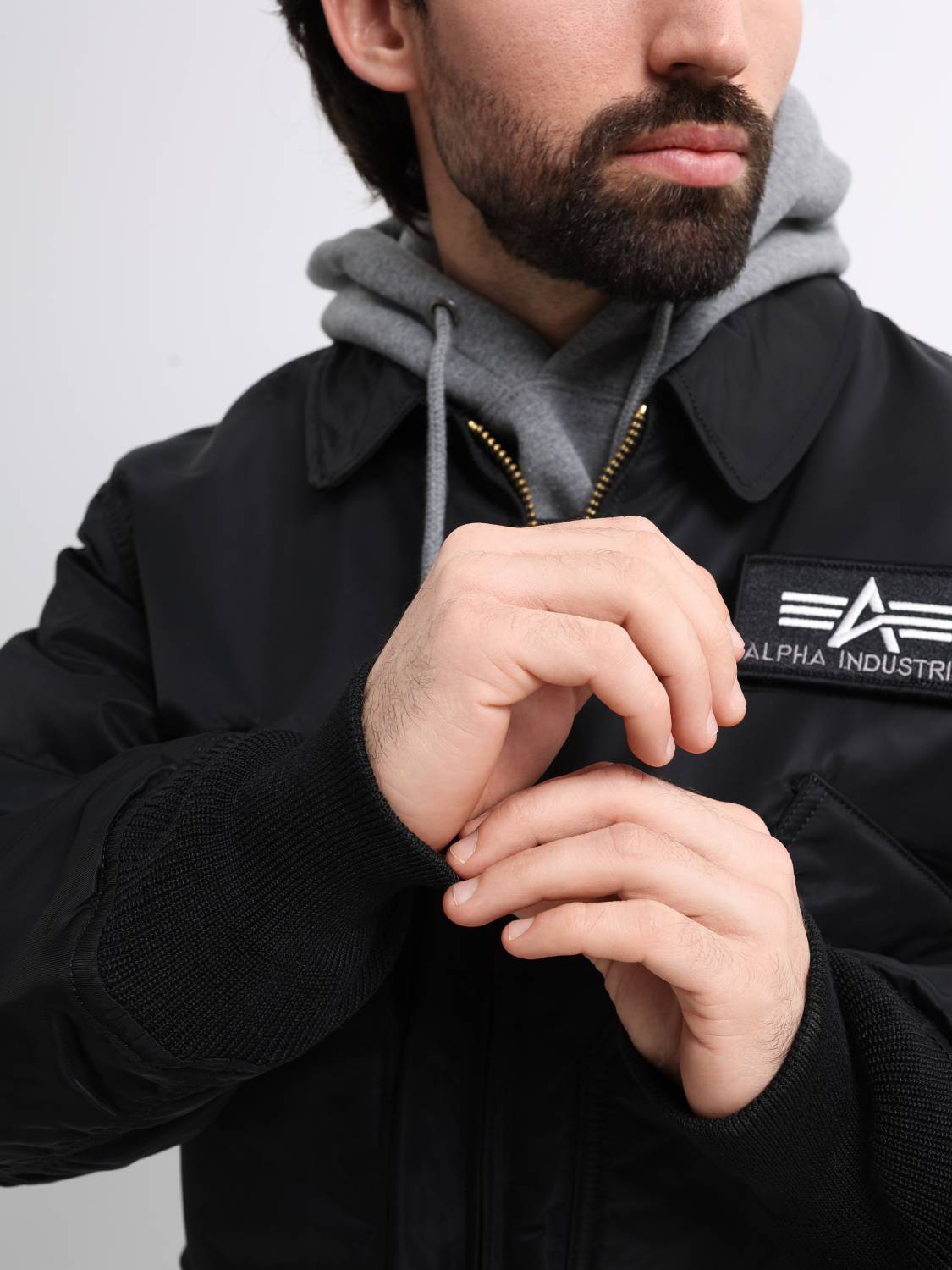 Куртка / Бомбер утепленный мужской "CWU 45/P" (Black) Alpha Industries
