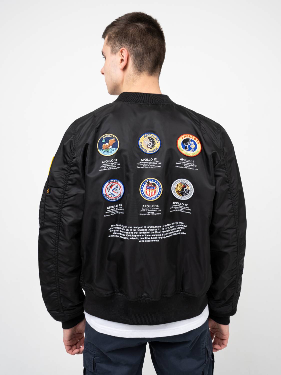 Куртка / Ветровка / Бомбер мужской "L-2B Apollo II" (Black) Alpha Industries