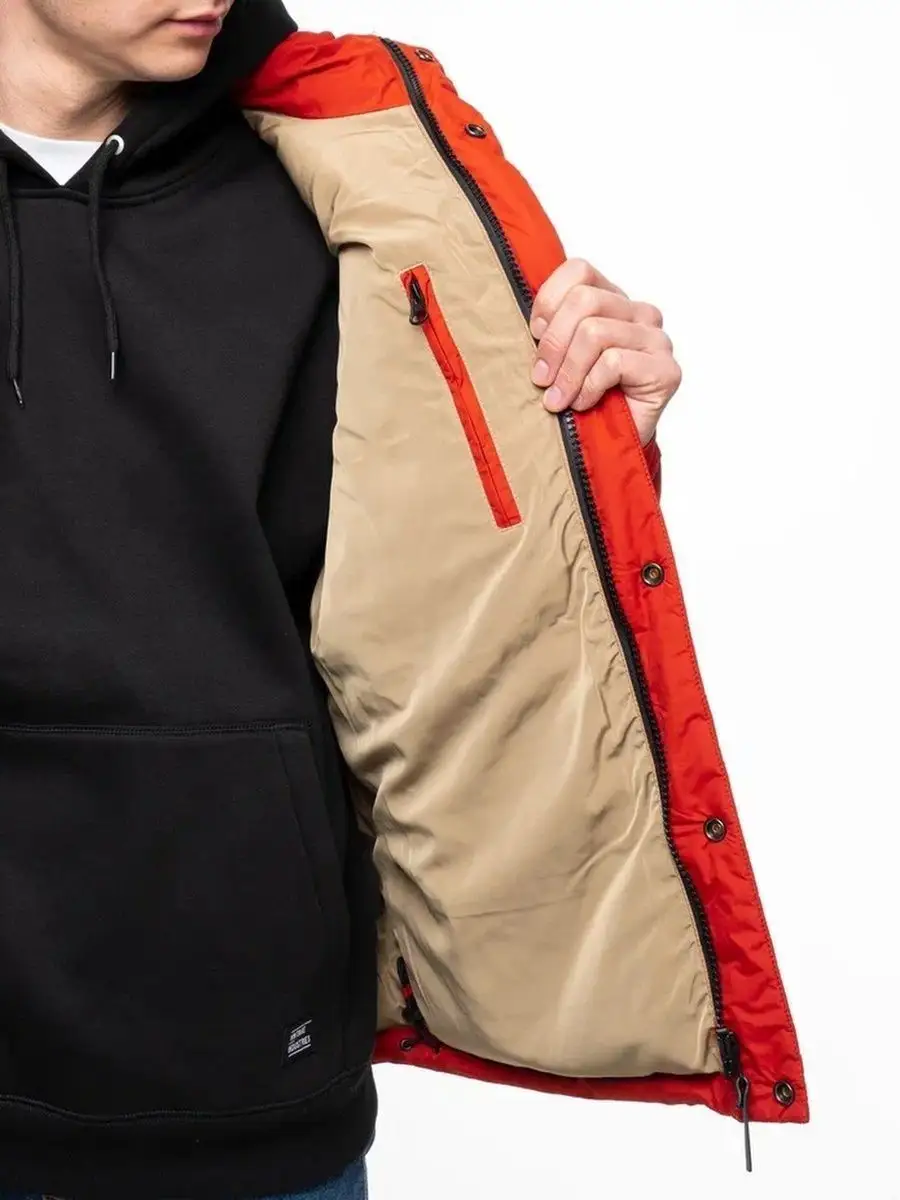 Куртка теплая пуховая мужская "Cas" (Orange) Vintage Industries