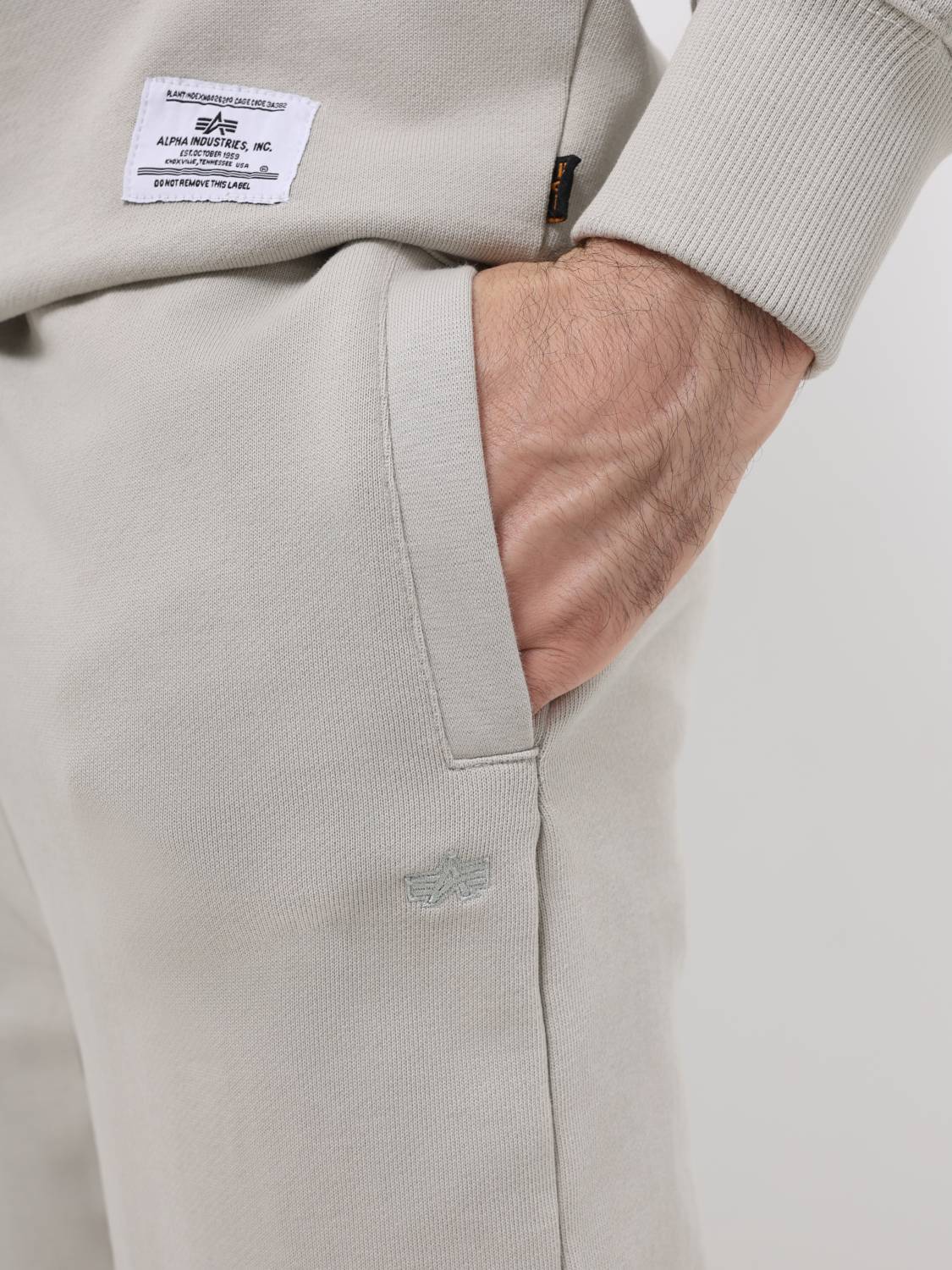 Брюки спортивные "Essential French Sweatpants'' (Light Gray) Alpha Industries