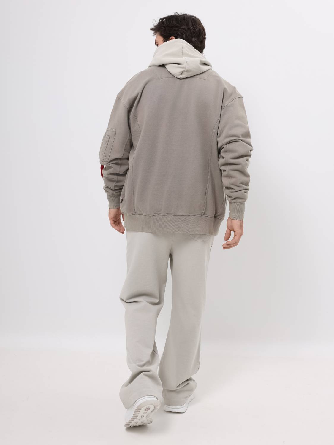 Куртка / Ветровка / Бомбер мужской оверсайз "French MA-1" (Mid Gray) Alpha Industries