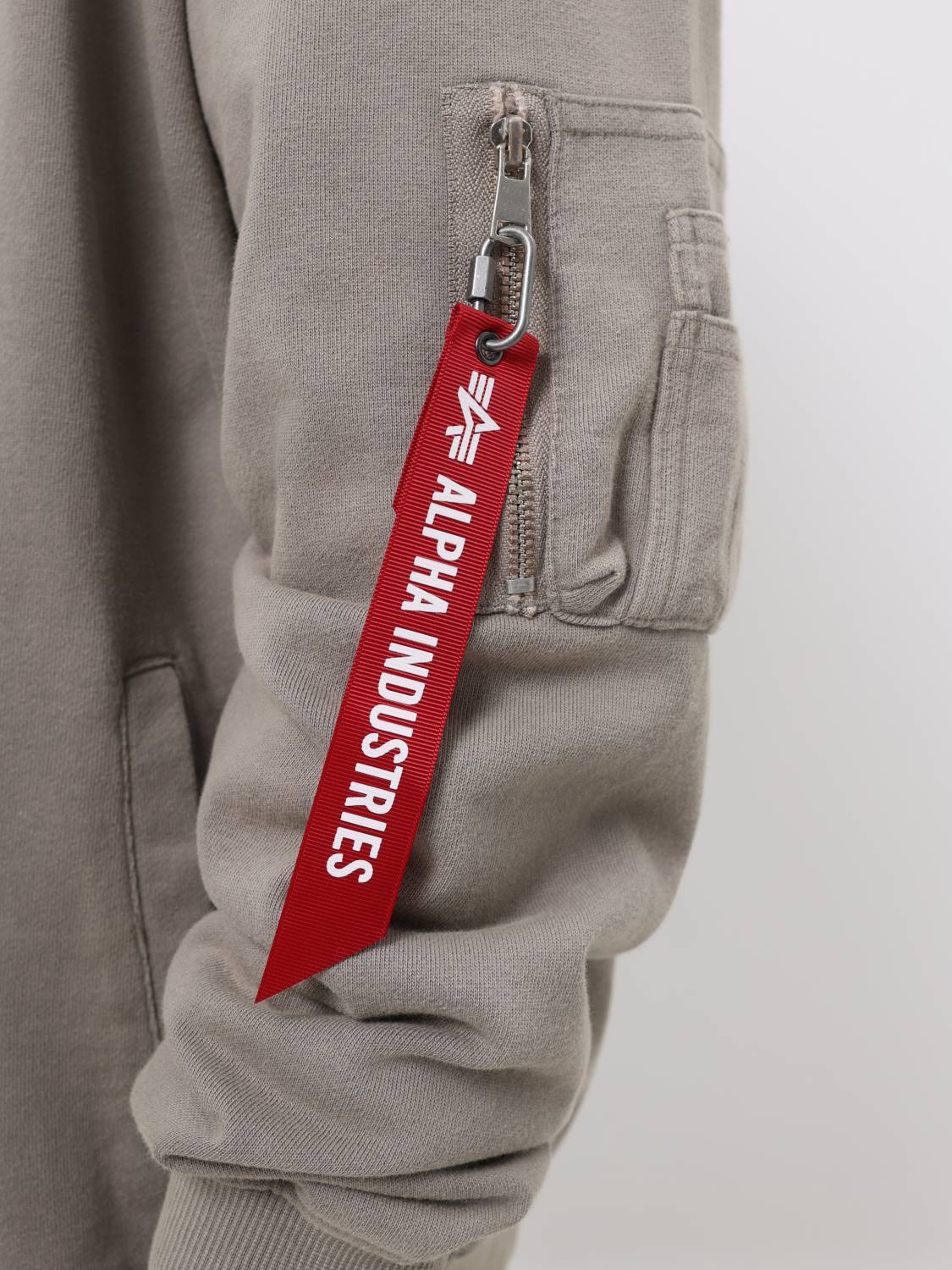 Куртка / Ветровка / Бомбер мужской оверсайз "French MA-1" (Mid Gray) Alpha Industries