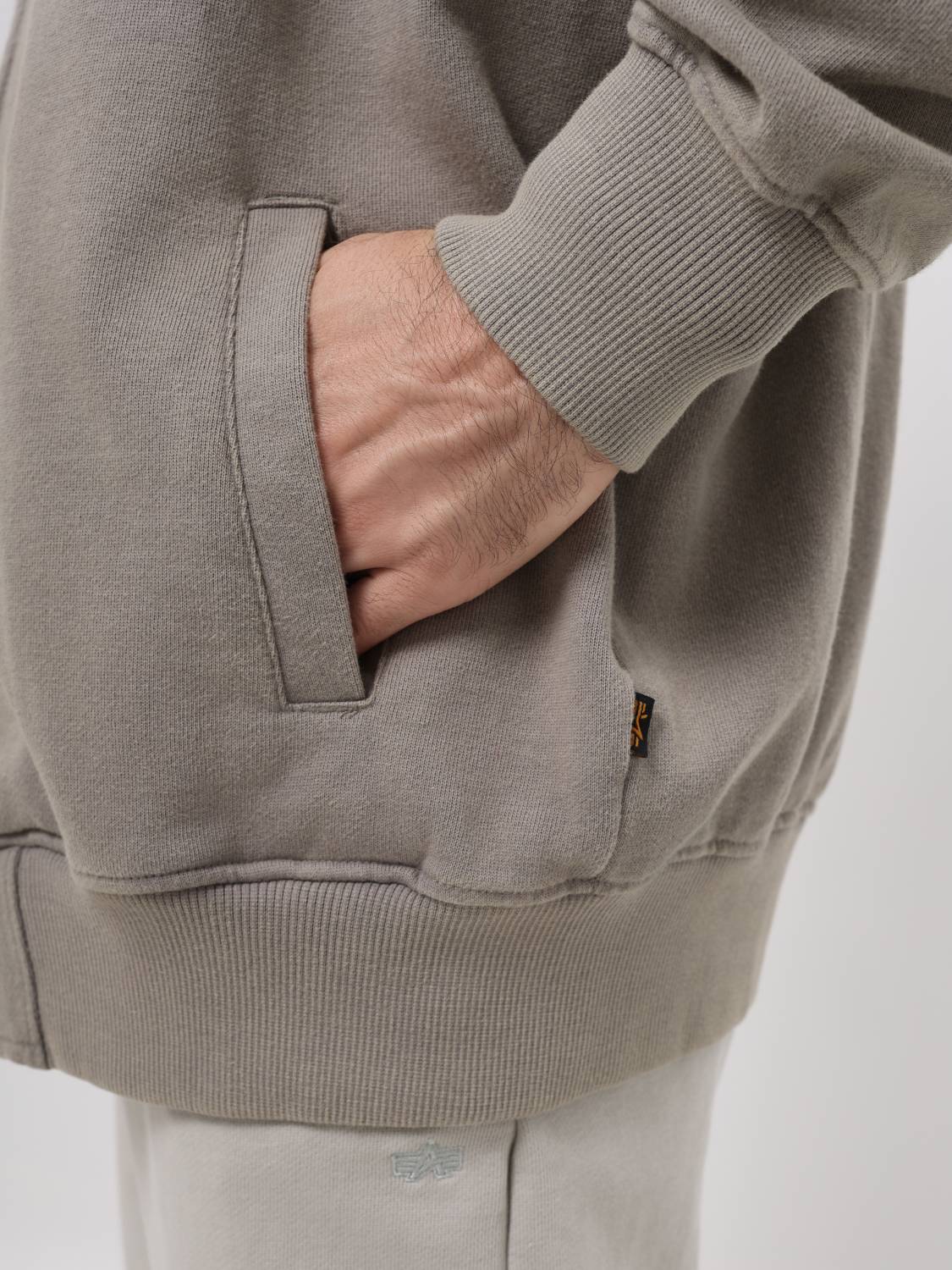 Куртка / Ветровка / Бомбер мужской оверсайз "French MA-1" (Mid Gray) Alpha Industries
