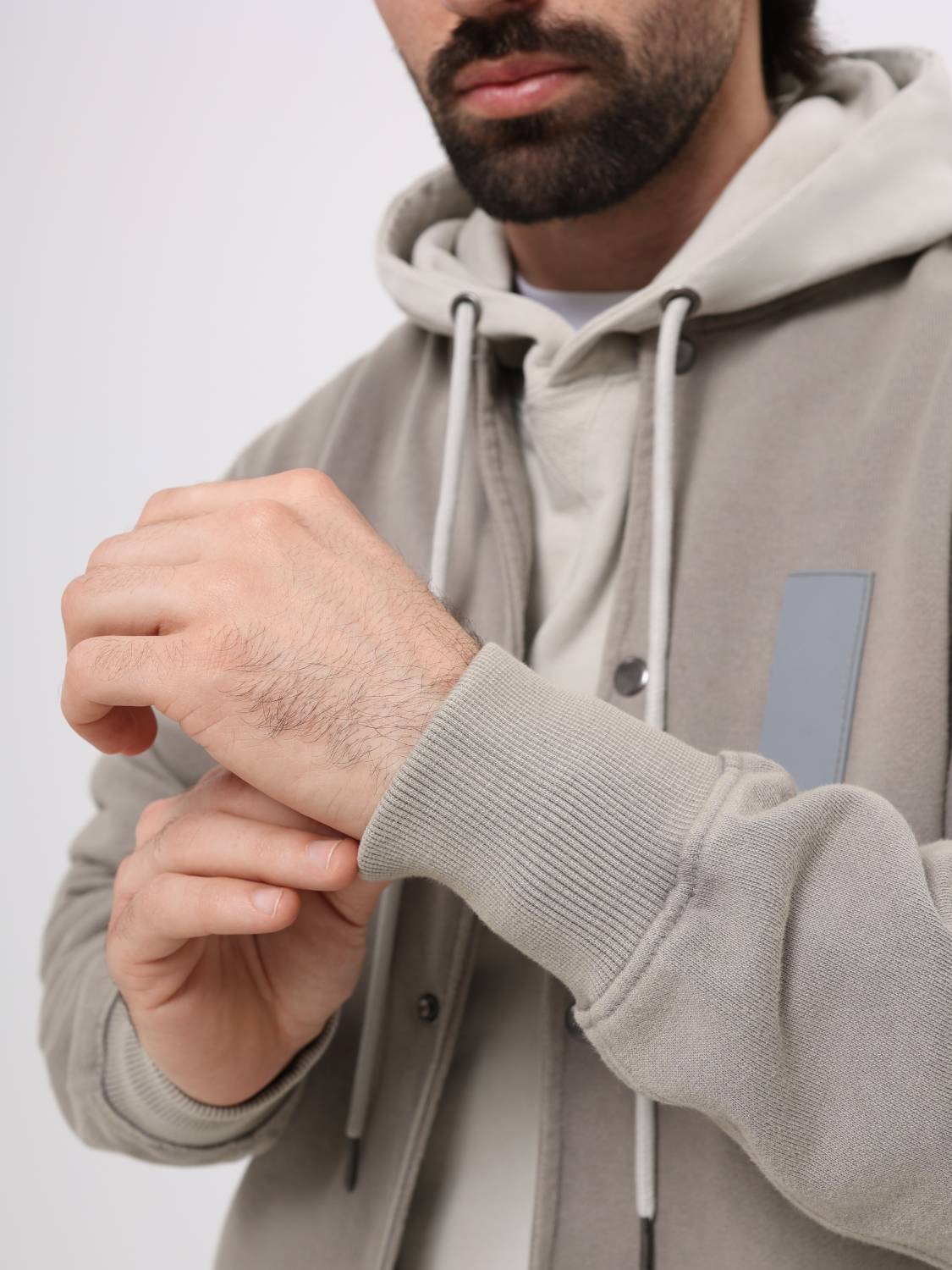 Куртка / Ветровка / Бомбер мужской оверсайз "French MA-1" (Mid Gray) Alpha Industries