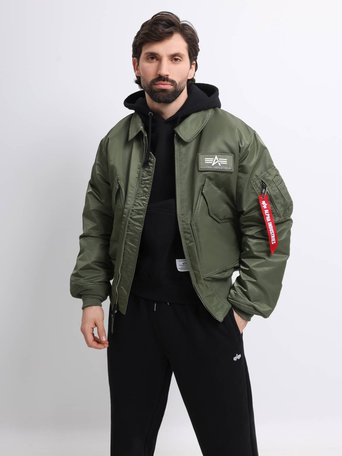 Куртка / Бомбер утепленный мужской "CWU 45/P" (Sage Green) Alpha Industries 