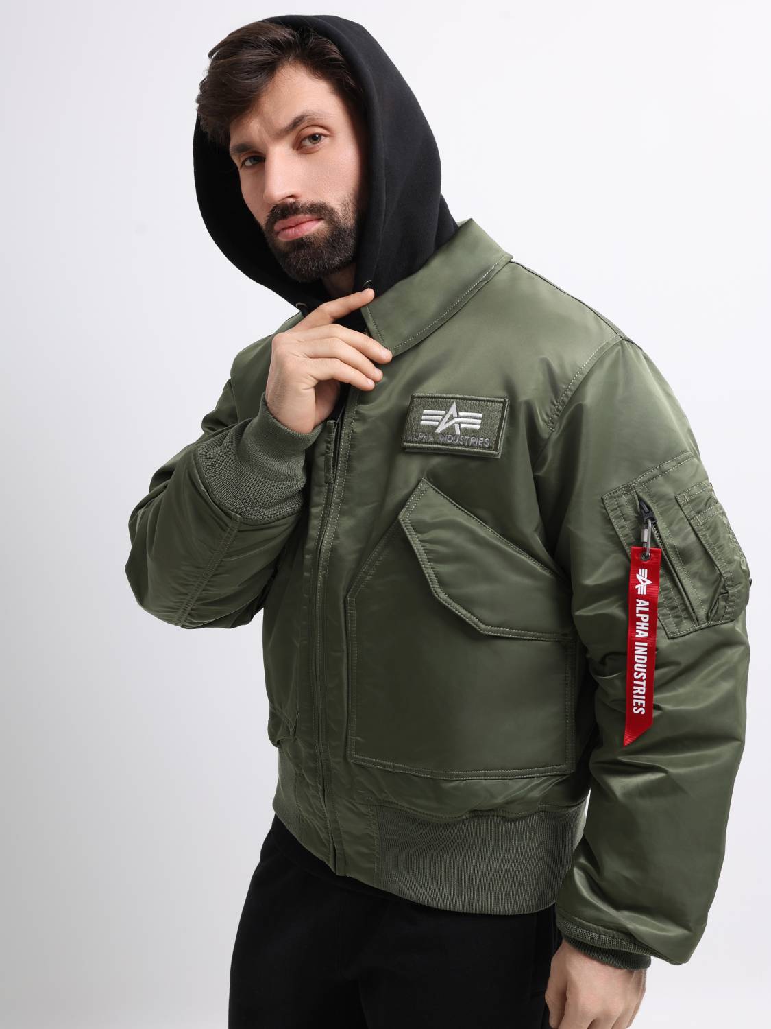 Куртка / Бомбер утепленный мужской "CWU 45/P" (Sage Green) Alpha Industries 