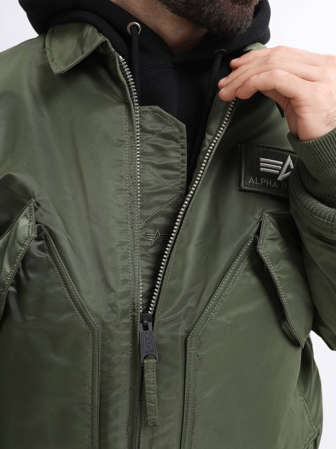 Куртка / Бомбер утепленный мужской "CWU 45/P" (Sage Green) Alpha Industries 