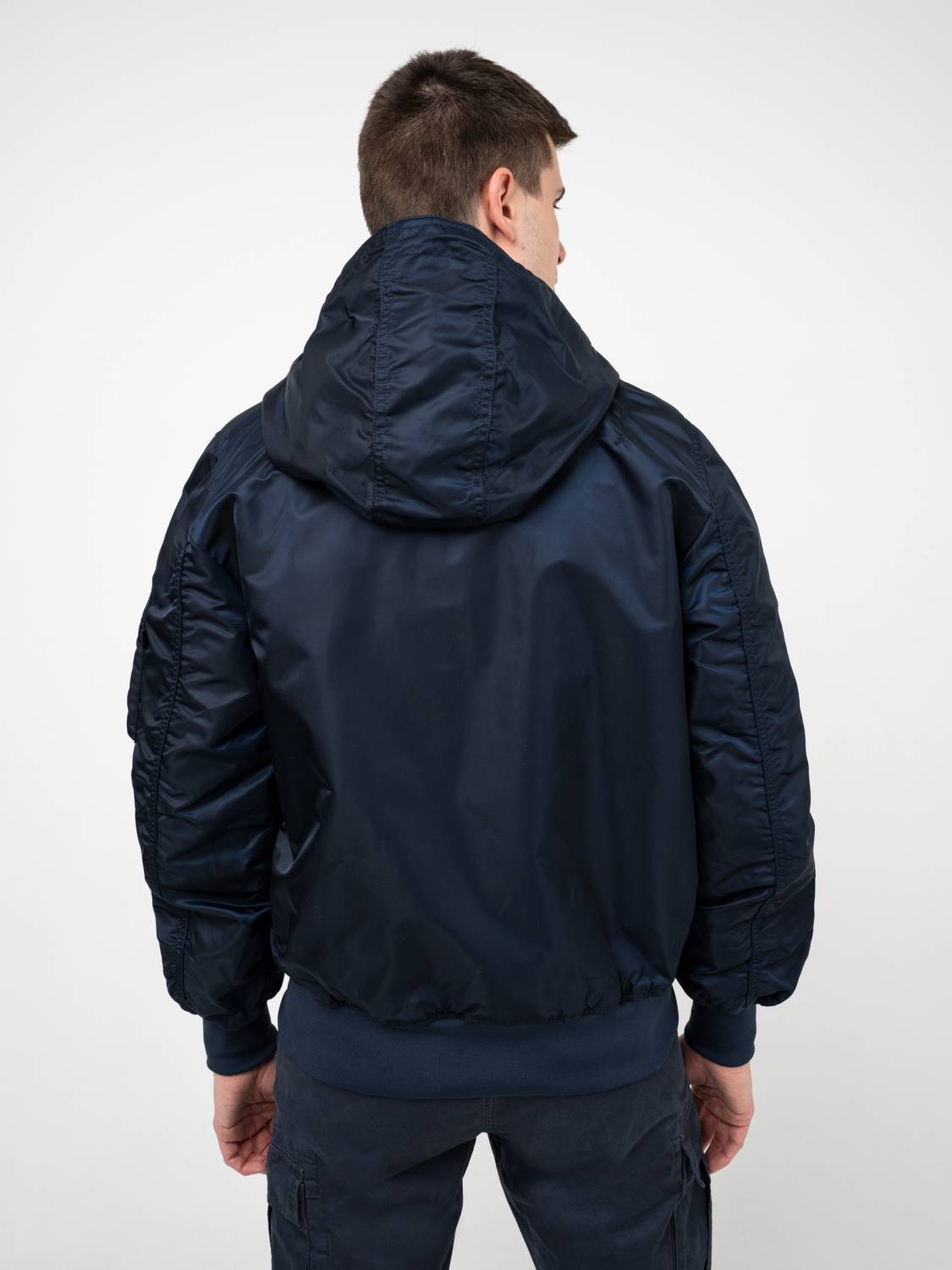 Куртка / Ветровка / Бомбер мужской "L-2B Hooded Gen II" (Replica Blue) Alpha Industries