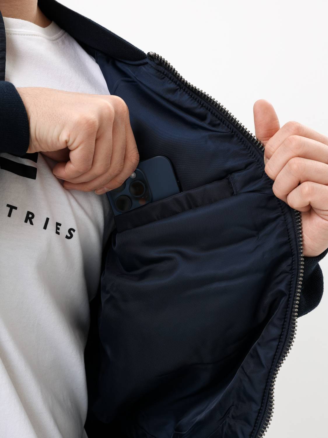 Куртка / Бомбер утепленный мужской ''MA-1 MOD'' (Replica Blue) Alpha Industries