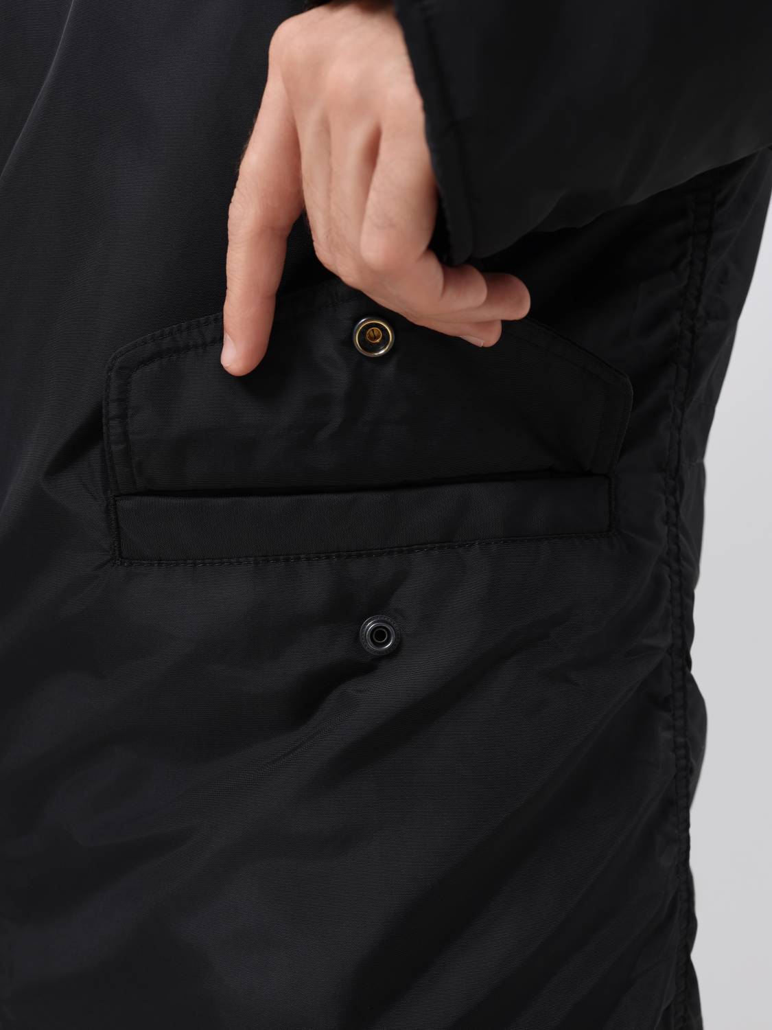 Куртка / Парка теплая мужская "N-3B Logo Oxford" (Black) Alpha Industries