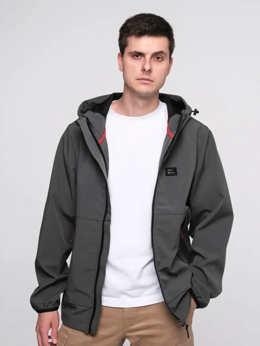 Куртка / Ветровка мужская "Jedd Softshell" (Graphite) Vintage Industries