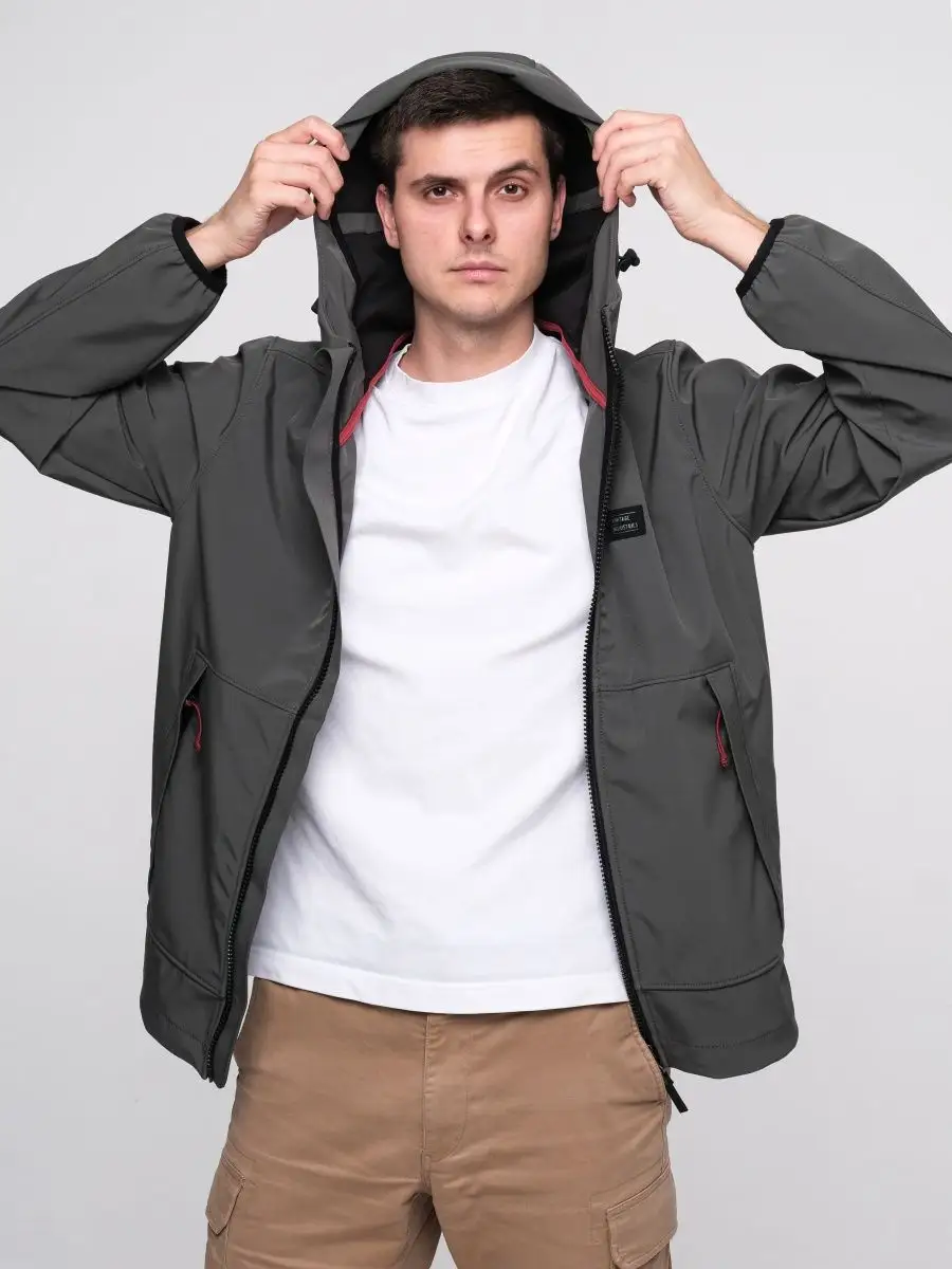 Куртка / Ветровка мужская "Jedd Softshell" (Graphite) Vintage Industries