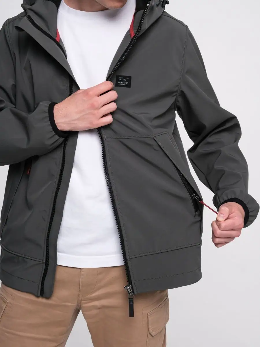 Куртка / Ветровка мужская "Jedd Softshell" (Graphite) Vintage Industries